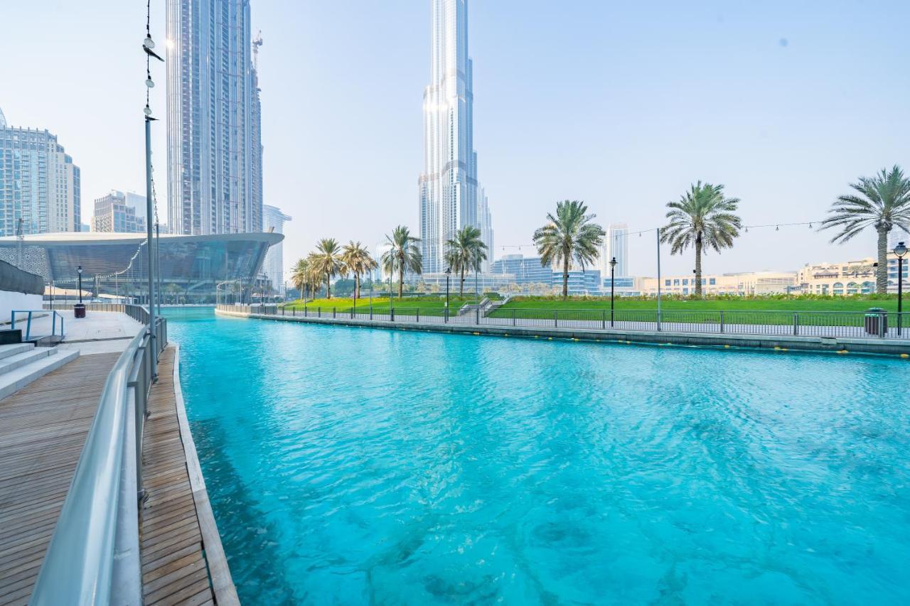 Stylish Apartment With Partial Burj Khalifa View ดูไบ ภายนอก รูปภาพ