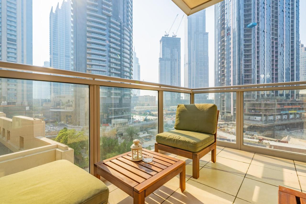 Stylish Apartment With Partial Burj Khalifa View ดูไบ ภายนอก รูปภาพ